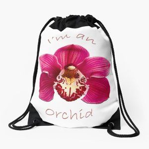I'm An Orchid Drawstring Bag